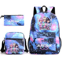 Lade das Bild in den Galerie-Viewer, Rucksack-Set im Hunterix K-Pop Demon Hunters Design mit Federtasche und passender Zusatztasche