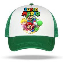 Lade das Bild in den Galerie-Viewer, Farbenfrohe Super Mario Baseball Caps Mützen für Kinder oder Erwachsene