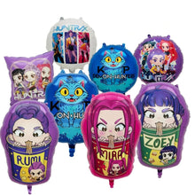 Lade das Bild in den Galerie-Viewer, Huntrx K-Pop Demon Hunters Luftballon-Set (8 Stk.) mit Zoey-, Rumi- und Mira-Motiven für Feier und Geburtstag