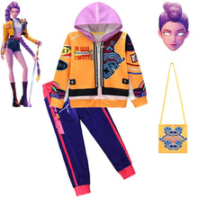 Lade das Bild in den Galerie-Viewer, Detailreiches Rumi Kinder-Cosplay im K-Pop Demon Hunters Stil