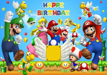 Lade das Bild in den Galerie-Viewer, Super Mario Happy Birthday Banner für Geburtstagsfeier