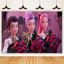 Lade das Bild in den Galerie-Viewer, HUNTR/X K-Pop Demon Hunters Wandposter in großem Format – ideal für Feier, Party oder Geburtstag