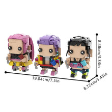 Lade das Bild in den Galerie-Viewer, Huntrx K-Pop Demon Hunters Charakterfiguren als Klemmbaustein-Bausets zum Selberbauen