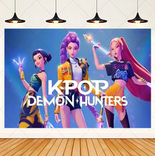 Lade das Bild in den Galerie-Viewer, HUNTR/X K-Pop Demon Hunters Wandposter in großem Format – ideal für Feier, Party oder Geburtstag