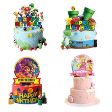 Lade das Bild in den Galerie-Viewer, 25teiliges Super Mario Kuchen Topper Deko Set für Geburtstag Feier etc.