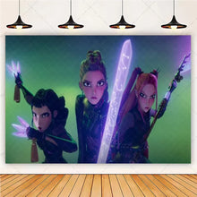 Lade das Bild in den Galerie-Viewer, HUNTR/X K-Pop Demon Hunters Wandposter in großem Format – ideal für Feier, Party oder Geburtstag