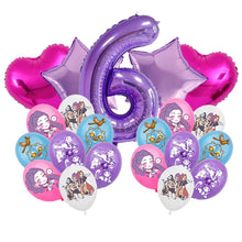 Lade das Bild in den Galerie-Viewer, K-Pop Demon Hunters Ballon-Set (21 Stück) mit Jahreszahl – perfekt für Geburtstagsfeiern und Partys