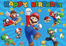 Lade das Bild in den Galerie-Viewer, Super Mario Happy Birthday Banner für Geburtstagsfeier