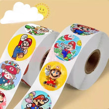 Lade das Bild in den Galerie-Viewer, 500 Stk. Super Mario Sticker Aufkleber auf Rolle