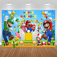 Lade das Bild in den Galerie-Viewer, Super Mario Happy Birthday Banner für Geburtstagsfeier