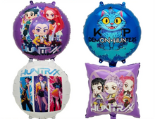 Lade das Bild in den Galerie-Viewer, Huntrx K-Pop Demon Hunters Luftballon-Set (8 Stk.) mit Zoey-, Rumi- und Mira-Motiven für Feier und Geburtstag