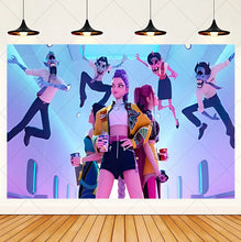 Lade das Bild in den Galerie-Viewer, HUNTR/X K-Pop Demon Hunters Wandposter in großem Format – ideal für Feier, Party oder Geburtstag