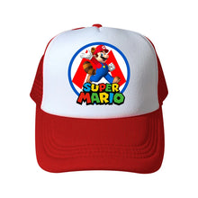 Lade das Bild in den Galerie-Viewer, Farbenfrohe Super Mario Baseball Caps Mützen für Kinder oder Erwachsene