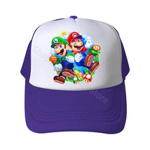 Lade das Bild in den Galerie-Viewer, Farbenfrohe Super Mario Baseball Caps Mützen für Kinder oder Erwachsene