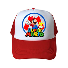 Lade das Bild in den Galerie-Viewer, Farbenfrohe Super Mario Baseball Caps Mützen für Kinder oder Erwachsene