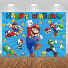 Lade das Bild in den Galerie-Viewer, Super Mario Happy Birthday Banner für Geburtstagsfeier