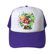 Lade das Bild in den Galerie-Viewer, Farbenfrohe Super Mario Baseball Caps Mützen für Kinder oder Erwachsene