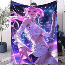 Lade das Bild in den Galerie-Viewer, Kuschelige Flanelldecken im Hunterix K-Pop Demon Hunters Stil – Auswahl aus 31 Motiven