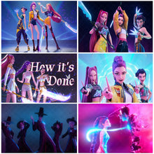 Lade das Bild in den Galerie-Viewer, HUNTR/X K-Pop Demon Hunters Wandposter in großem Format – ideal für Feier, Party oder Geburtstag