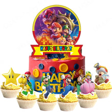 Lade das Bild in den Galerie-Viewer, 25teiliges Super Mario Kuchen Topper Deko Set für Geburtstag Feier etc.
