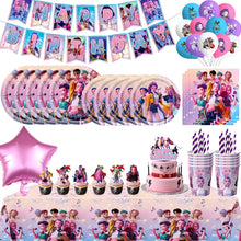 Lade das Bild in den Galerie-Viewer, Kindergeburtstag im K-Pop Demon Hunters Look – mit Banner, Bechern und weiterer Deko