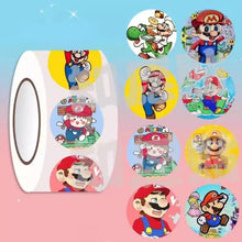 Lade das Bild in den Galerie-Viewer, 500 Stk. Super Mario Sticker Aufkleber auf Rolle
