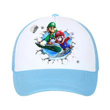 Lade das Bild in den Galerie-Viewer, Farbenfrohe Super Mario Baseball Caps Mützen für Kinder oder Erwachsene