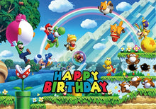Lade das Bild in den Galerie-Viewer, Super Mario Happy Birthday Banner für Geburtstagsfeier