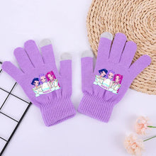 Lade das Bild in den Galerie-Viewer, Lila K-Pop Demon Hunters Winterhandschuhe für warme Hände an kalten Tagen
