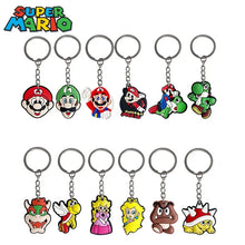 Lade das Bild in den Galerie-Viewer, 12 Stk. Super Mario Silikon Schlüsselanhänger