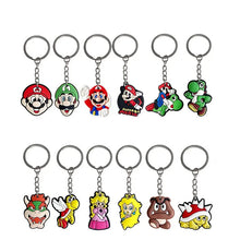 Lade das Bild in den Galerie-Viewer, 12 Stk. Super Mario Silikon Schlüsselanhänger