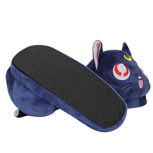 Lade das Bild in den Galerie-Viewer, Sailor Moon Luna Cat Plüschige Hausschuhe kaufen - Pk.toys