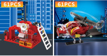 Lade das Bild in den Galerie-Viewer, 6in1 Feuerwehr Lösch Truck Klemm Baustein Spielzeug Set 387 Teile kaufen - Pk.toys