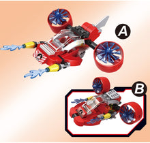 Lade das Bild in den Galerie-Viewer, 6in1 Feuerwehr Lösch Truck Klemm Baustein Spielzeug Set 387 Teile kaufen - Pk.toys