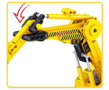 Lade das Bild in den Galerie-Viewer, Bausatz Bagger / Kranwagen mit 3 Spielfiguren, 747 Einzelteile kaufen - Pk.toys