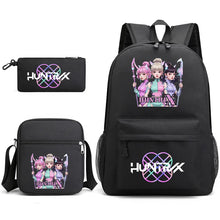 Lade das Bild in den Galerie-Viewer, Rucksack-Set im Hunterix K-Pop Demon Hunters Design mit Federtasche und passender Zusatztasche

