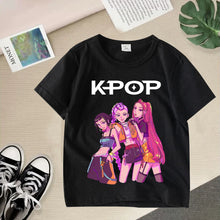 Lade das Bild in den Galerie-Viewer, Stylische K-Pop Demon Hunters T-Shirts für Kinder
