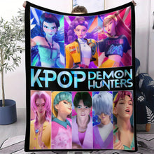 Lade das Bild in den Galerie-Viewer, Kuschelige Flanelldecken im Hunterix K-Pop Demon Hunters Stil – Auswahl aus 31 Motiven
