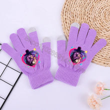 Lade das Bild in den Galerie-Viewer, Lila K-Pop Demon Hunters Winterhandschuhe für warme Hände an kalten Tagen
