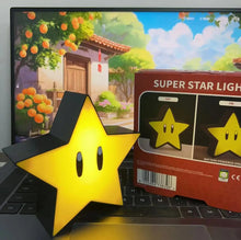 Lade das Bild in den Galerie-Viewer, Super Mario Stern oder Fragezeichen Lampe Nachtlicht Deko
