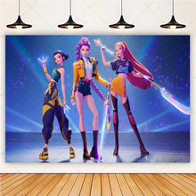 Lade das Bild in den Galerie-Viewer, HUNTR/X K-Pop Demon Hunters Wandposter in großem Format – ideal für Feier, Party oder Geburtstag
