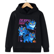 Lade das Bild in den Galerie-Viewer, Kinder-Kapuzenpullover im Huntrix K-Pop Demon Hunters Stil – Saja, Derpy und viele weitere Motive verfügbar
