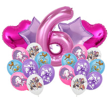 Lade das Bild in den Galerie-Viewer, K-Pop Demon Hunters Ballon-Set (21 Stück) mit Jahreszahl – perfekt für Geburtstagsfeiern und Partys

