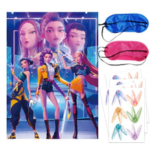 Lade das Bild in den Galerie-Viewer, Kindergeburtstag im K-Pop Demon Hunters Look – mit Banner, Bechern und weiterer Deko
