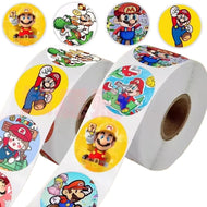 500 Stk. Super Mario Sticker Aufkleber auf Rolle