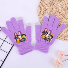 Lade das Bild in den Galerie-Viewer, Lila K-Pop Demon Hunters Winterhandschuhe für warme Hände an kalten Tagen
