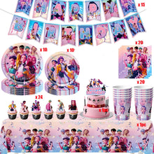 Lade das Bild in den Galerie-Viewer, Kindergeburtstag im K-Pop Demon Hunters Look – mit Banner, Bechern und weiterer Deko
