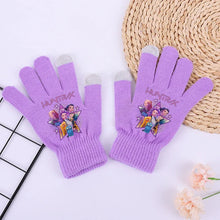 Lade das Bild in den Galerie-Viewer, Lila K-Pop Demon Hunters Winterhandschuhe für warme Hände an kalten Tagen
