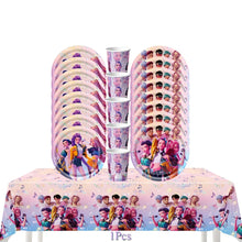 Lade das Bild in den Galerie-Viewer, Kindergeburtstag im K-Pop Demon Hunters Look – mit Banner, Bechern und weiterer Deko
