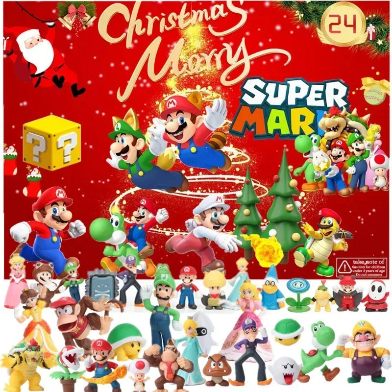 Mario Advents Kalender mit 24 Super Mario Figuren